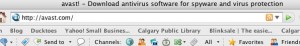 This photo shows the address bar of the Firefox browser.
 Whatever browser you have, type "avast.com" into the address bar.