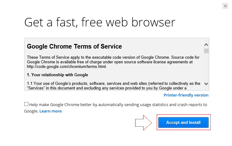 Install Chrome 2